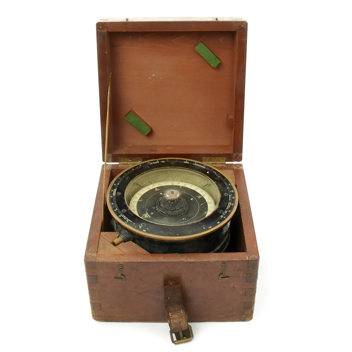 Original Japanese WWII Imperial  Navy Type 90 Magnetic Ship Compass in Transit Chest dated 1941