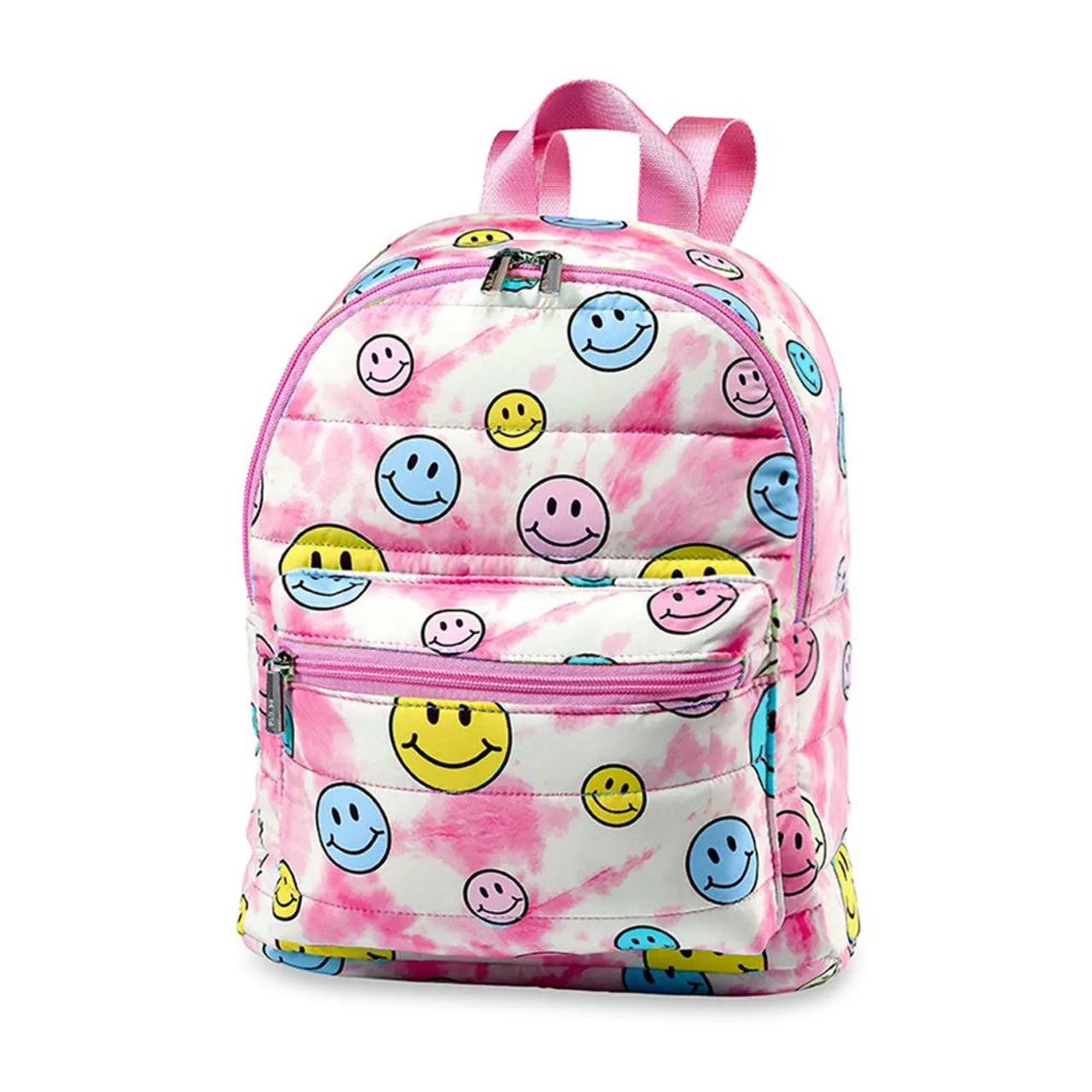 Pink Happy faces puffer Mini-Backpack