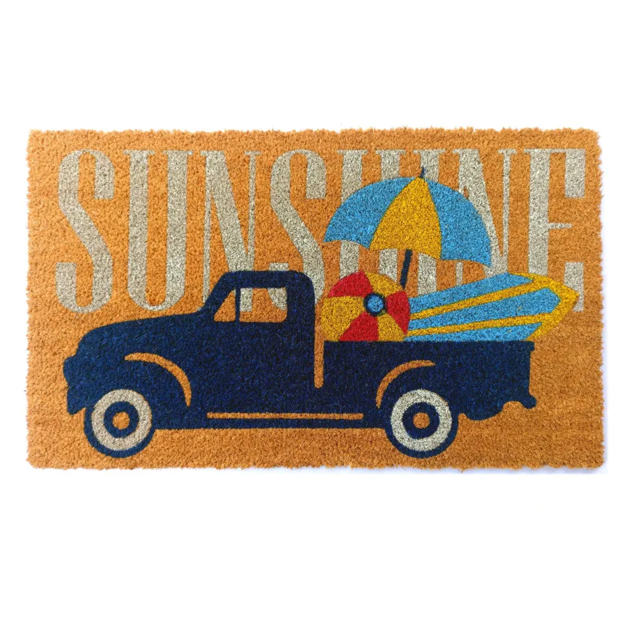 Sunshine PVC Backed Multicolour Long Coir Doormat