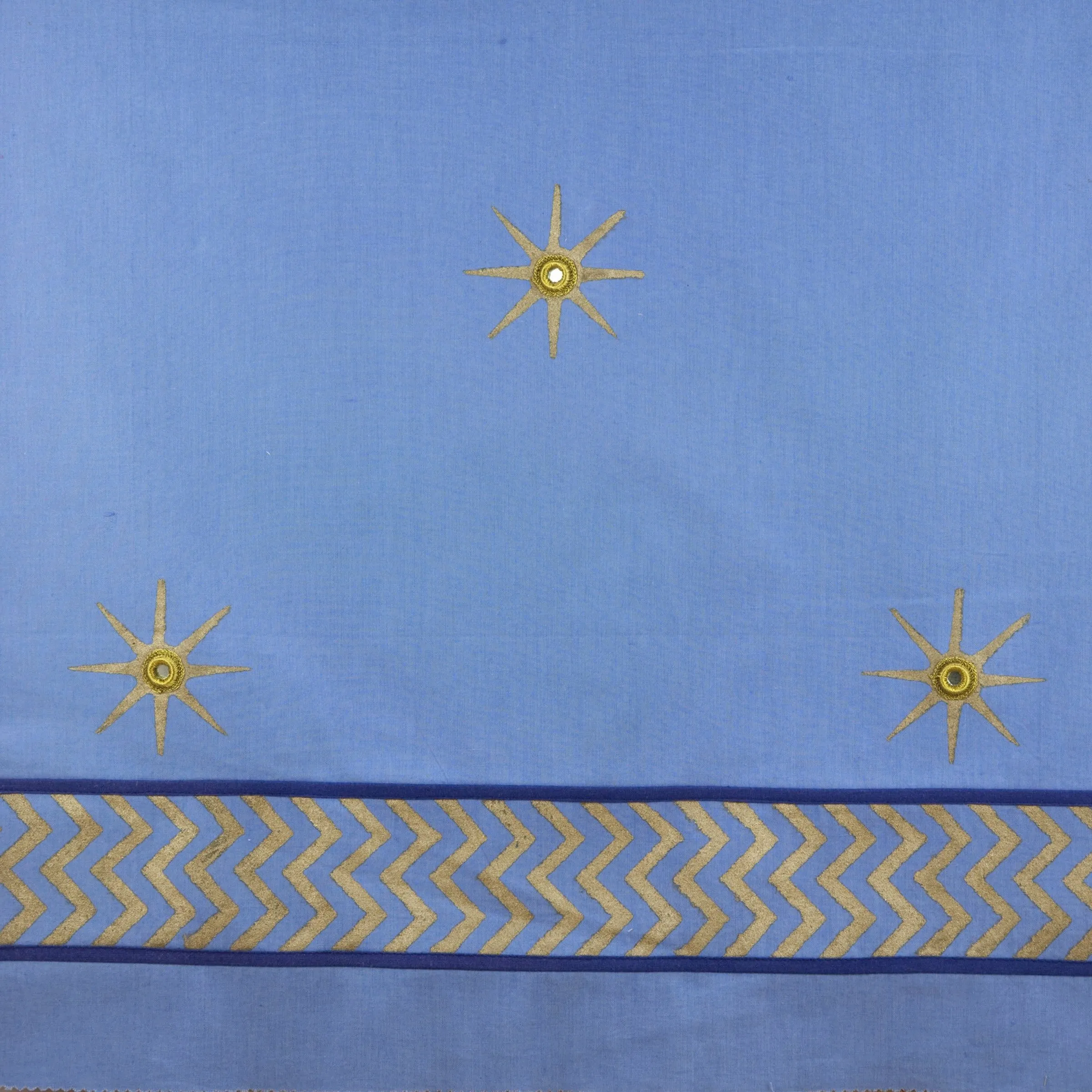 Traditional Raj Inner Canopy - Gold Star - Celeste Blue