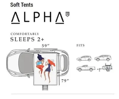 Tuff Stuff ALPHA II Hard Top Side Open Roof Top Tent 2 Person