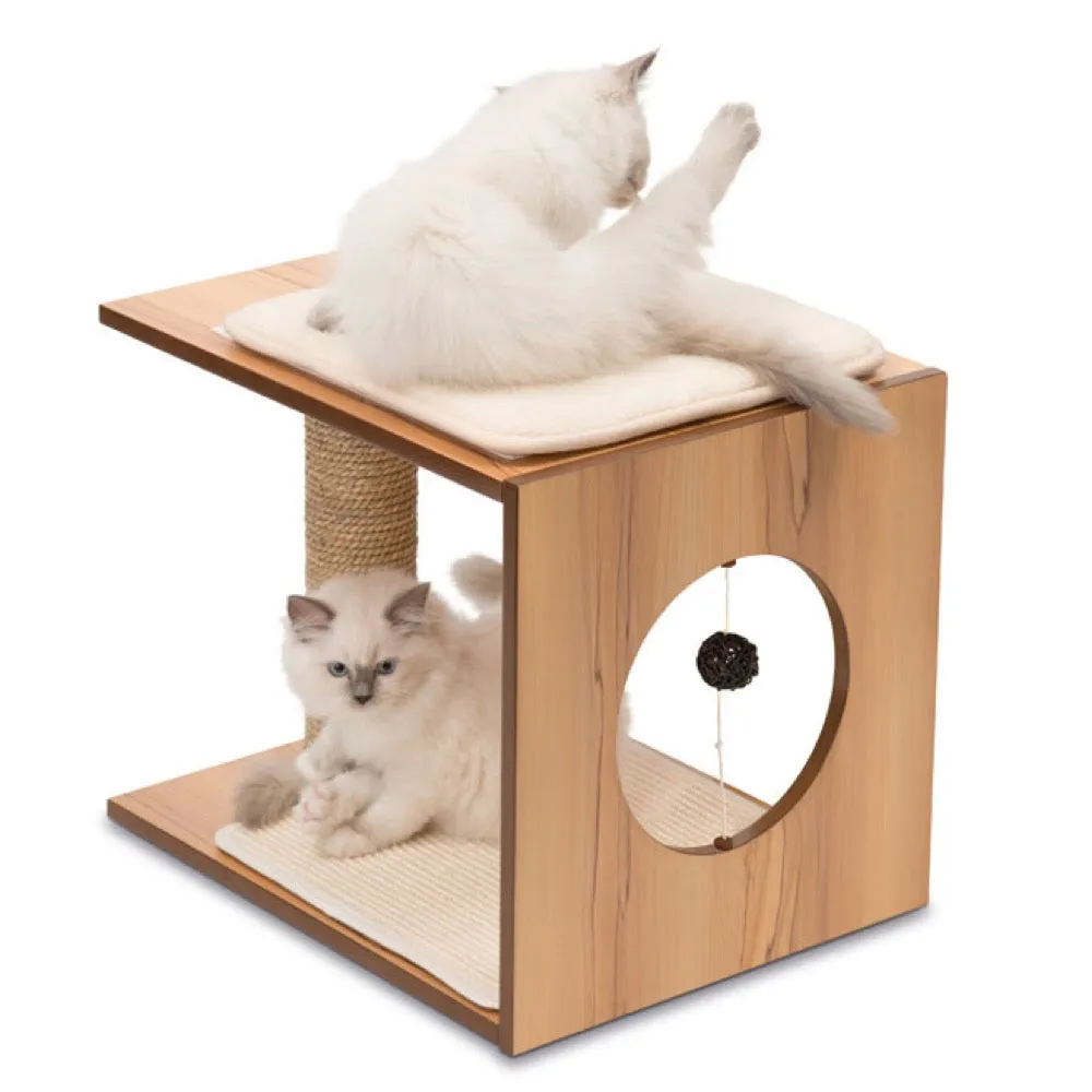 Vesper V-Stool In Walnut Cat Post