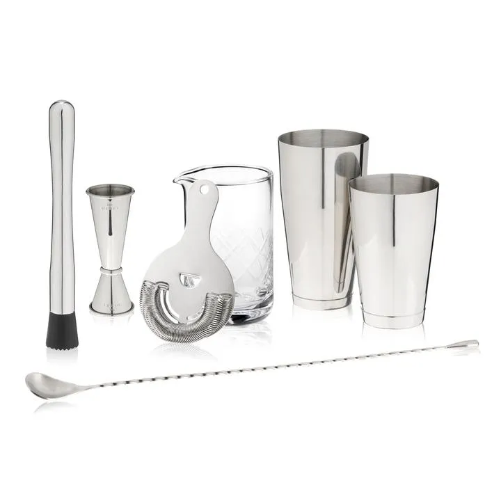 Viski 7-Piece Stainless Steel Bar Set